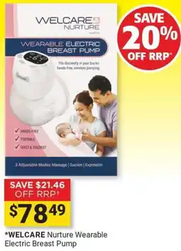 Cincotta Chemist WELCARE Nurture Wearable Electric Breast Pump offer