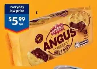 ALDI Elmsbury Angus Beef Pies offer