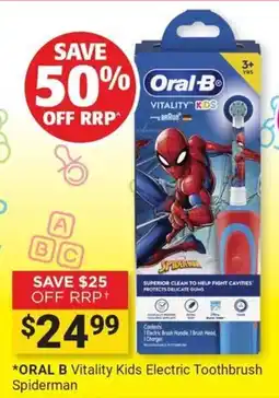 Cincotta Chemist Oral B Vitality Kids Electric Toothbrush Spiderman offer