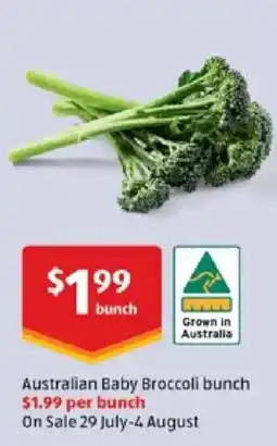 ALDI Australian Baby Broccoli bunch offer