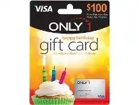 Monetary Card Only 1 Visa Birthday Gift Card $100