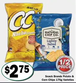 Friendly Grocer Snack Brands Potato & Corn Chips 175g Varieties offer