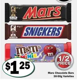 Friendly Grocer Mars Chocolate Bars 30-50g Varieties offer