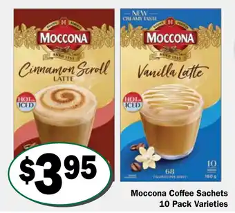 Friendly Grocer Moccona Coffee Sachets 10 Pack Varieties offer