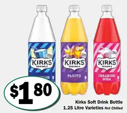 Friendly Grocer Kirks Soft Drink Bottle Varieties offer