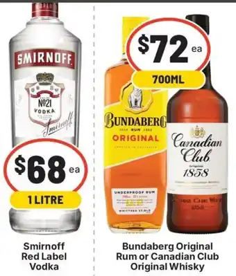 IGA Liquor Smirnoff Red Label Vodka offer