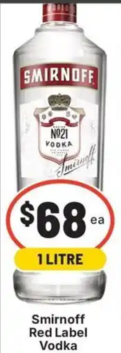 IGA Liquor Smirnoff Red Label Vodka offer