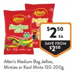 Foodworks Allen's Medium Bag Jellies offer