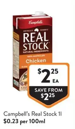 Foodworks Campbell's Real Stock Chicken offer