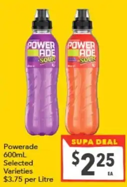 Supa Valu Powerade Selected Varieties offer