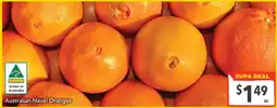 Supa Valu Australian Navel Oranges offer