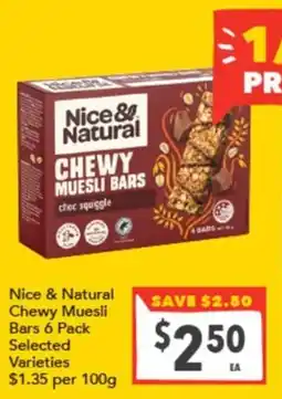 Supa Valu Nice & Natural Chewy Muesli Bars offer