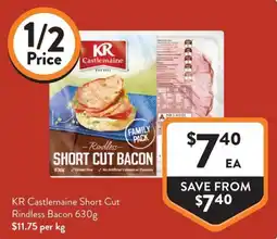 Foodworks KR Castlemaine Short Cut Rindless Bacon offer