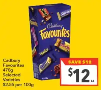 Supa Valu Cadbury Favourites Selected Varieties offer