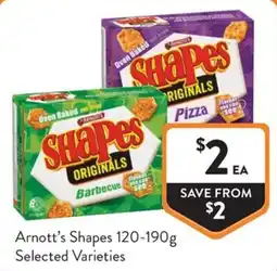 Foodworks Arnott's Shapes Selected Varieties offer