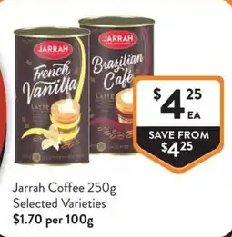 Foodworks Jarrah Coffee Selected Varieties offer