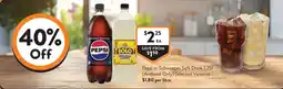 Foodworks Pepsi or Schweppes Soft Drink 1.25L offer