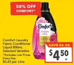 Supa Valu Comfort Laundry Fabric Conditioner Liquid offer