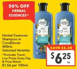 Supa Valu Herbal Essences Shampoo or Conditioner offer