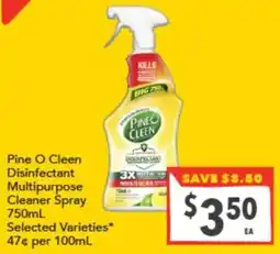Supa Valu Pine O Cleen Disinfectant Multipurpose Cleaner Spray offer