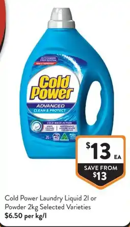 Foodworks Cold Power Laundry Liquid offer