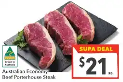 Supa Valu Australian Economy Beef Porterhouse Steak offer
