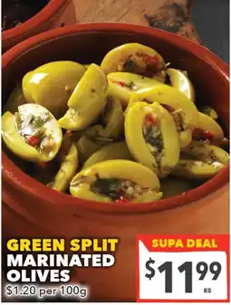 Supa Valu Green Split Marinated Olives offer