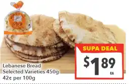 Supa Valu Lebanese Bread offer