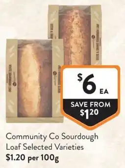 Foodworks Community Co Sourdough Loaf offer