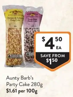 Foodworks Aunty Barb's Party Cake offer