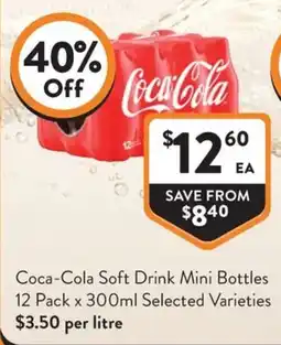 Foodworks Coca-Cola Soft Drink Mini Bottles offer