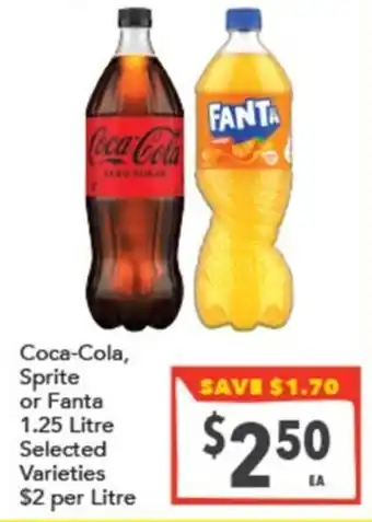 Supa Valu Coca-Cola, Sprite or Fanta Selected Varieties offer