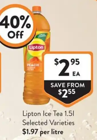 Foodworks Lipton Ice Tea offer