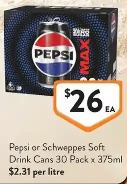 Foodworks Pepsi Max Drink Cans offer