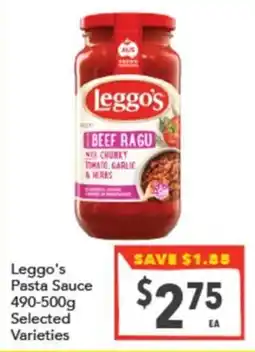 Supa Valu Leggo's Pasta Sauce offer