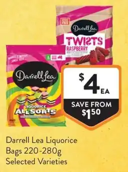 Foodworks Darrell Lea Liquorice Bags offer