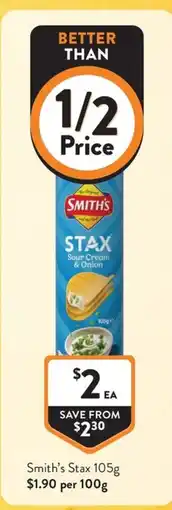 Foodworks Smith's Stax offer