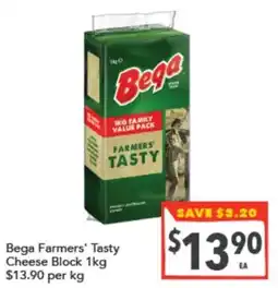Supa Valu Bega Farmers' Tasty Cheese Block offer