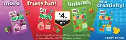 Foodworks Nice & Natural Fruit Strings, 4D Blocks or Blasts or Roasted Nut Bars offer