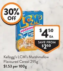 Foodworks Kellogg's LCM's Marshmallow Flavoured Cereal offer