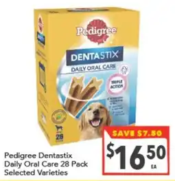 Supa Valu Pedigree Dentastix Daily Oral Care Selected Varieties offer