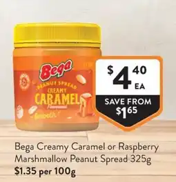 Foodworks Bega Creamy Caramel Peanut Spread offer
