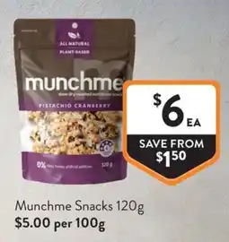 Foodworks Munchme Snacks offer