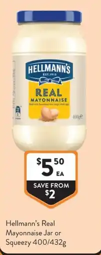 Foodworks Hellmann's Real Mayonnaise offer