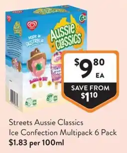 Foodworks Streets Aussie Classics Ice Confection Multipack offer