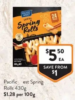 Foodworks Pacific West Spring Rolls offer