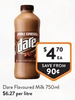 Foodworks Dare Flavoured Milk offer