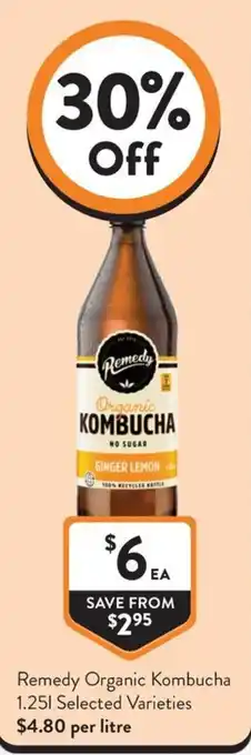 Foodworks Remedy Organic Kombucha offer