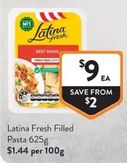 Foodworks Latina Fresh Filled Pasta offer