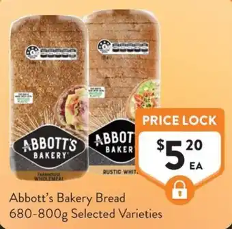 Foodworks Abbott's Bakery Bread offer